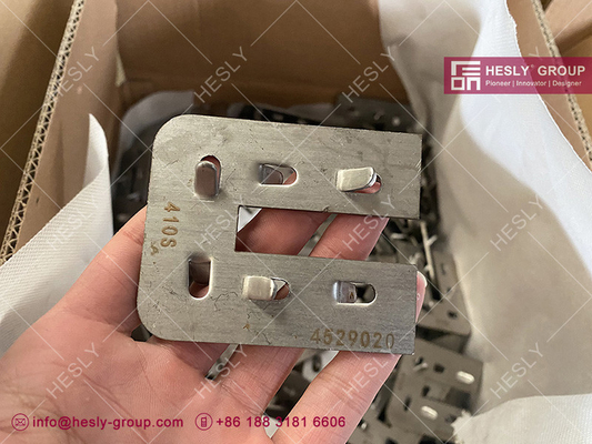 China Plate Punched Refractory Tabs, Anchors | 410S | 2.0mm thickness | U Tabs | Corner Anchors | Hesly Metal Mesh China supplier