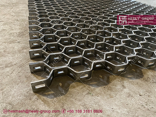 China SS410S Hexagonal Mesh for Refractory Lining | 1&quot; thickness | lance Tabs | 2&quot; hexagonal hole | HESLY Factory supplier