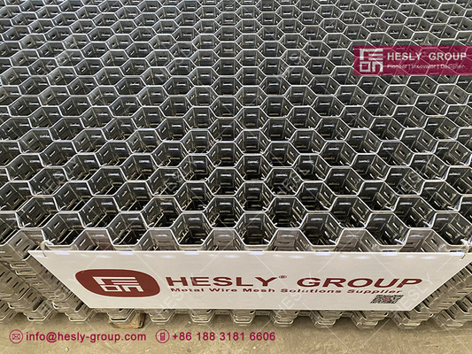 China Stainless Steel 304 Hesley Hex Mesh | Chinese Brand Hesly | Offset Lances | 3ft X 8ft | 2.0mm strips | Good price supplier